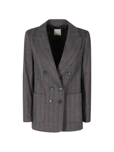 Kiltie pinstripe double-breasted blazer