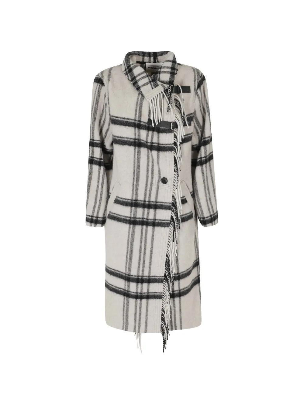 MARANT ÉTOILE check-print single-breasted coat - Toni neutri