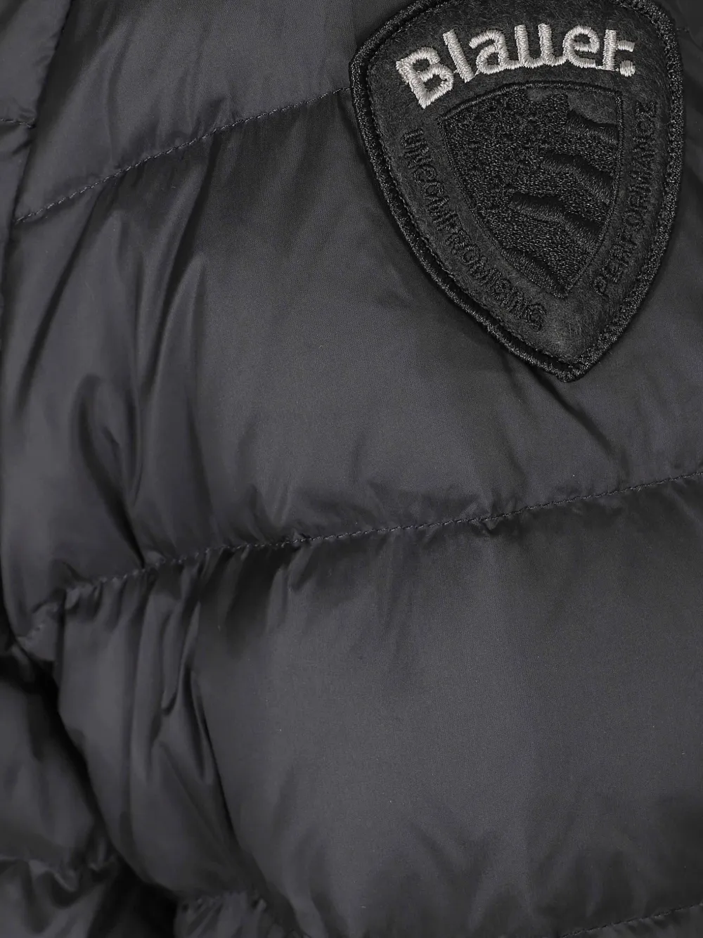 Blauer quilted jacket Zwart