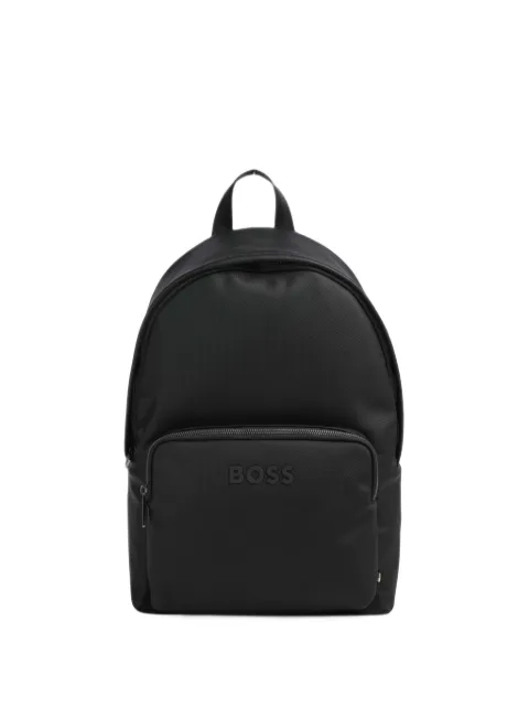 BOSS logo-patch zip-around backpack