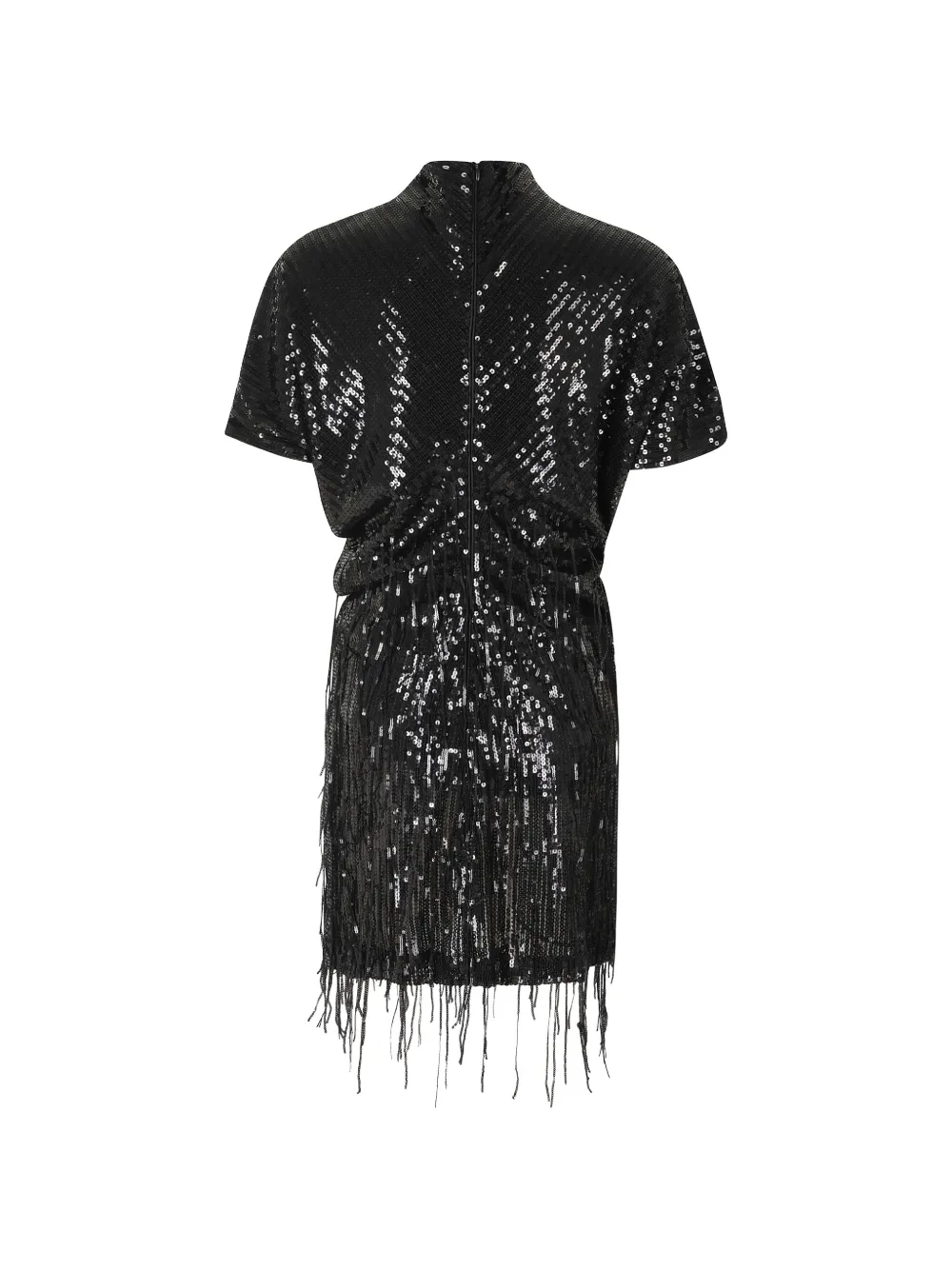 Federica Tosi sequin-embellished fringed dress Zwart