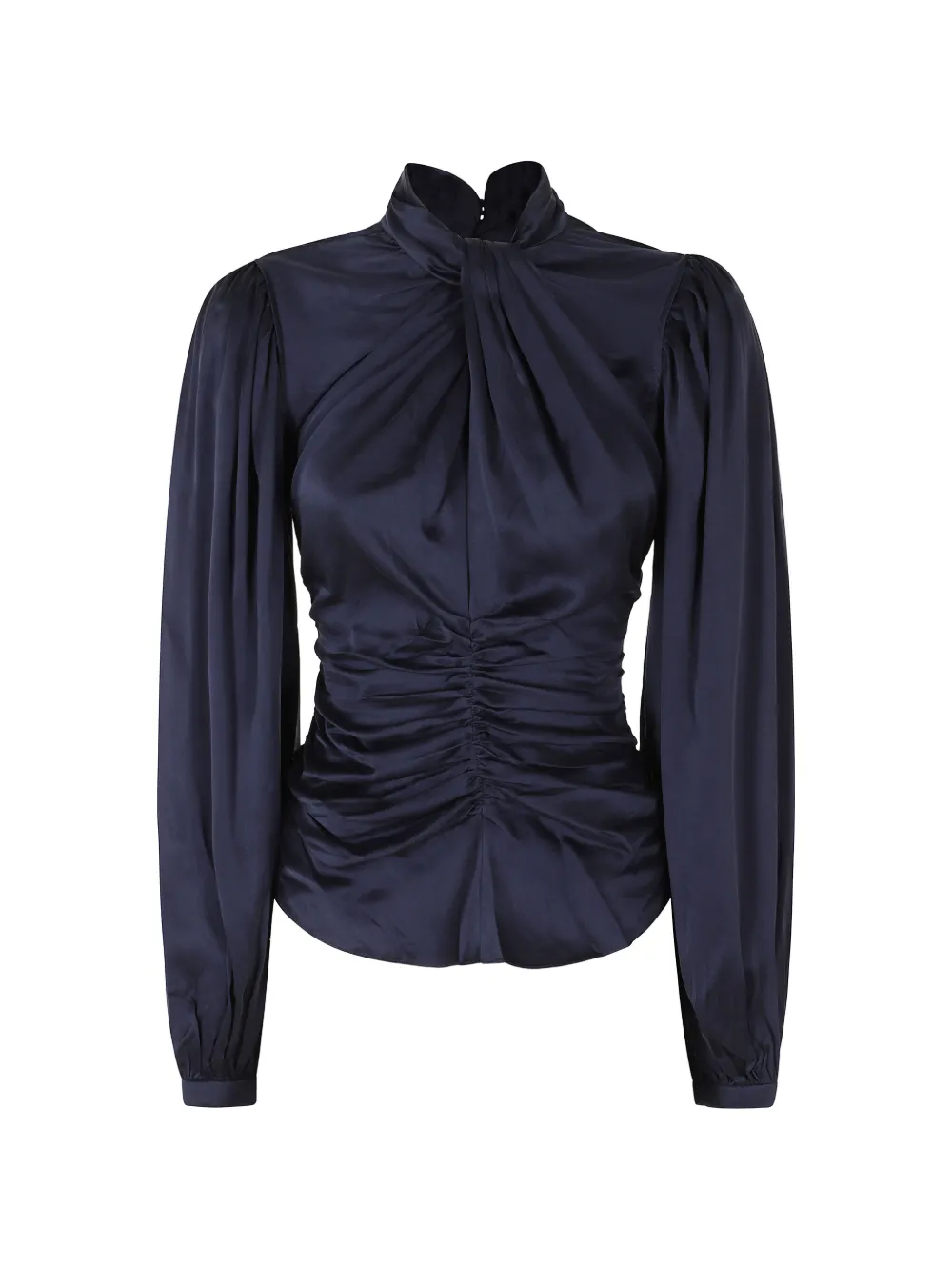 ISABEL MARANT ruched silk top - Blu
