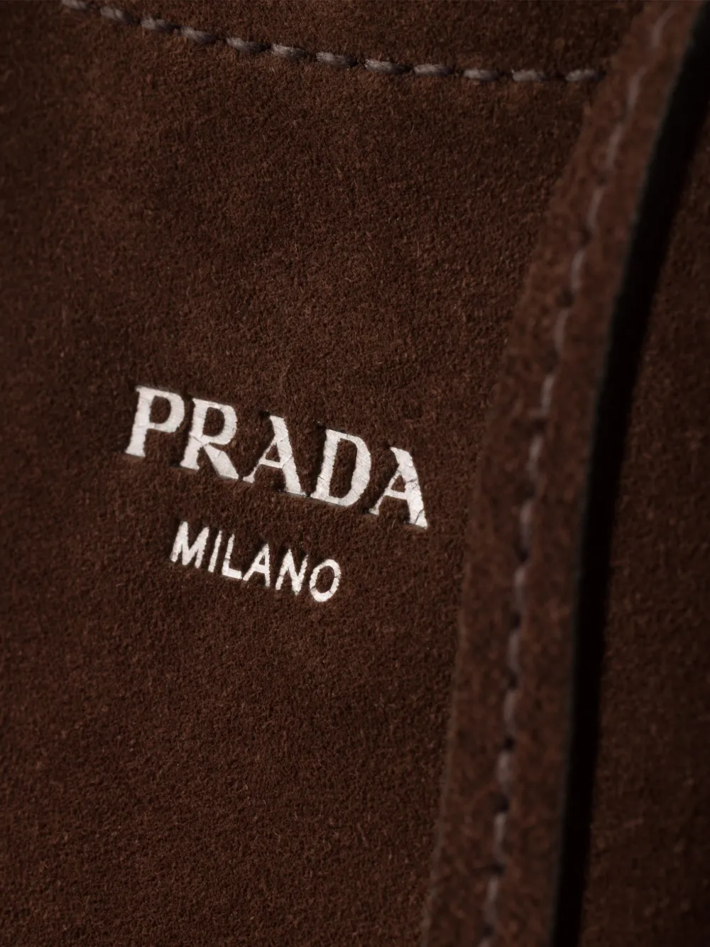 Prada Grote Route suède tas Bruin