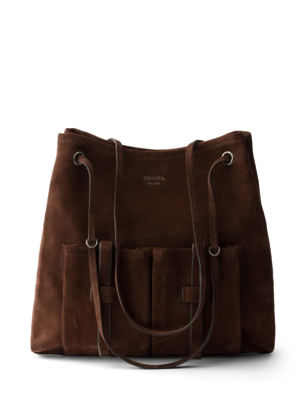 Prada Route large suede bag