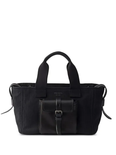 Prada Route medium leather tote bag