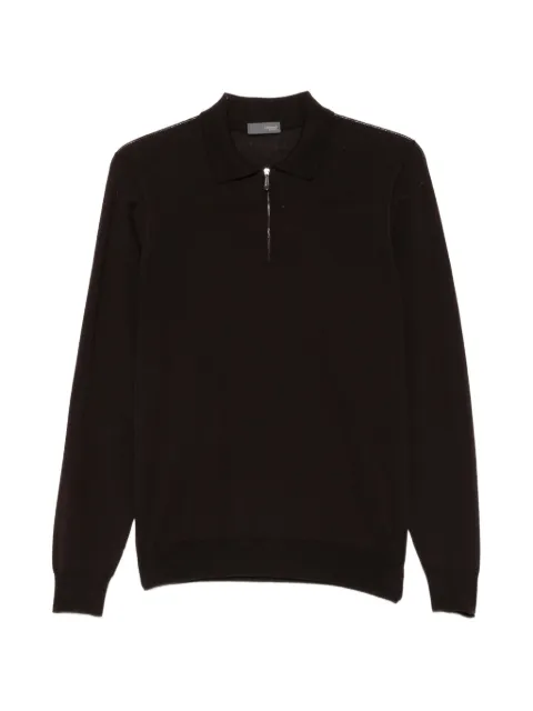 Drumohr quarter-zip polo-collar sweater
