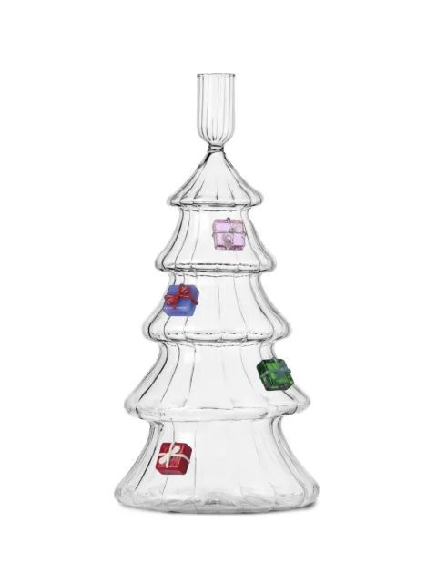 Ichendorf Milano portavelas con forma de árbol de Navidad y detalles de regalos de 30cm x 14cm