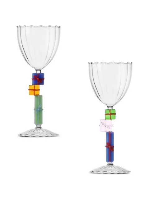 Ichendorf Milano gift-detail fluted wine glasses (set of two)