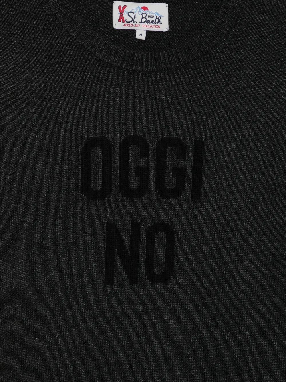 MC2 Saint Barth slogan-print wool sweater Grijs