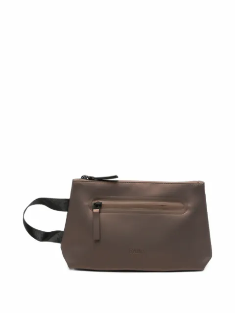 Rains logo-embossed zip-fastening wash bag