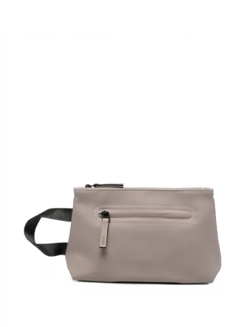 Rains logo-embossed zip-fastening wash bag