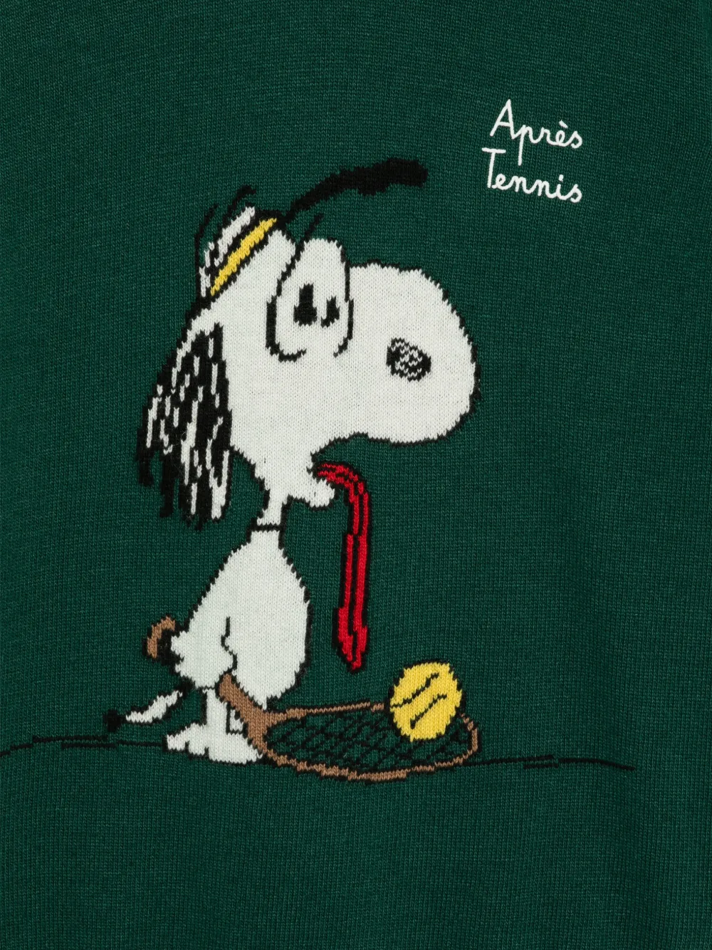MC2 Saint Barth Snoopy-embroidered wool sweater Groen