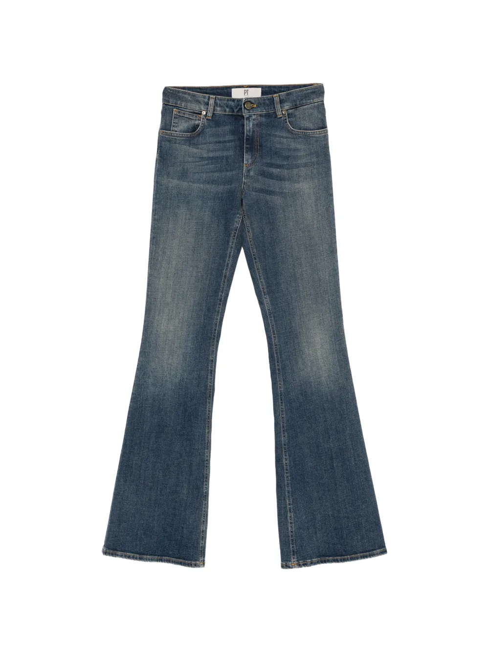 PT Torino faded-effect flared jeans - Blau
