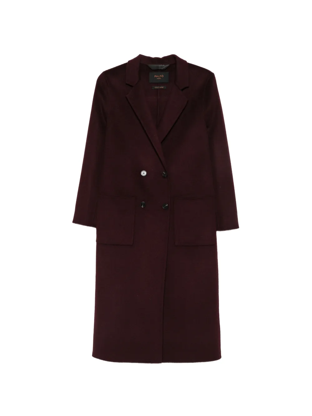 Paltò Double-breasted Wool Coat In Purple