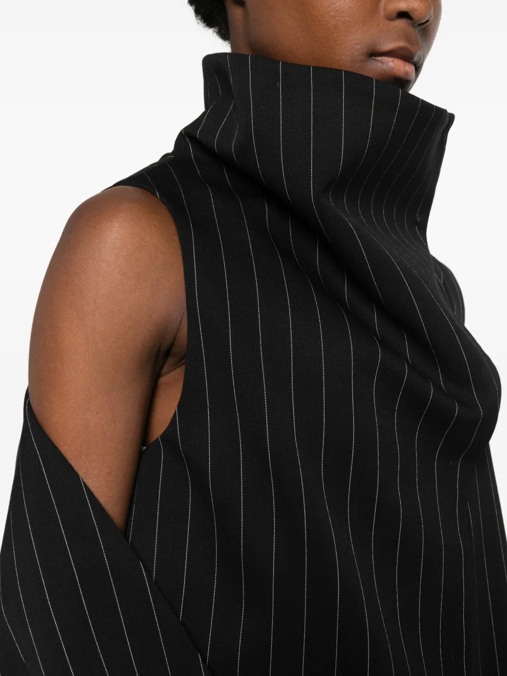 Sportmax pinstripe-pattern waistcoat Zwart