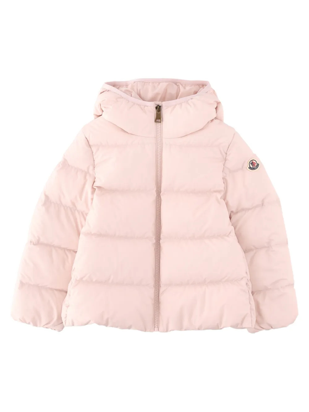 Moncler Enfant quilted hooded jacket Roze