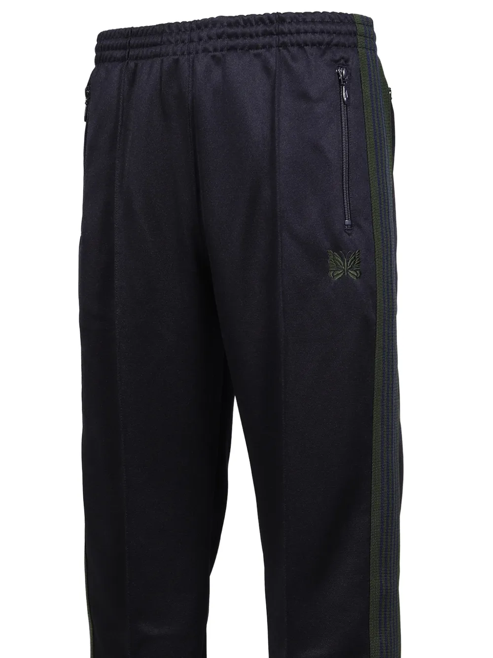 Needles Trainingsbroek met geborduurd logo en zijstreep Blauw