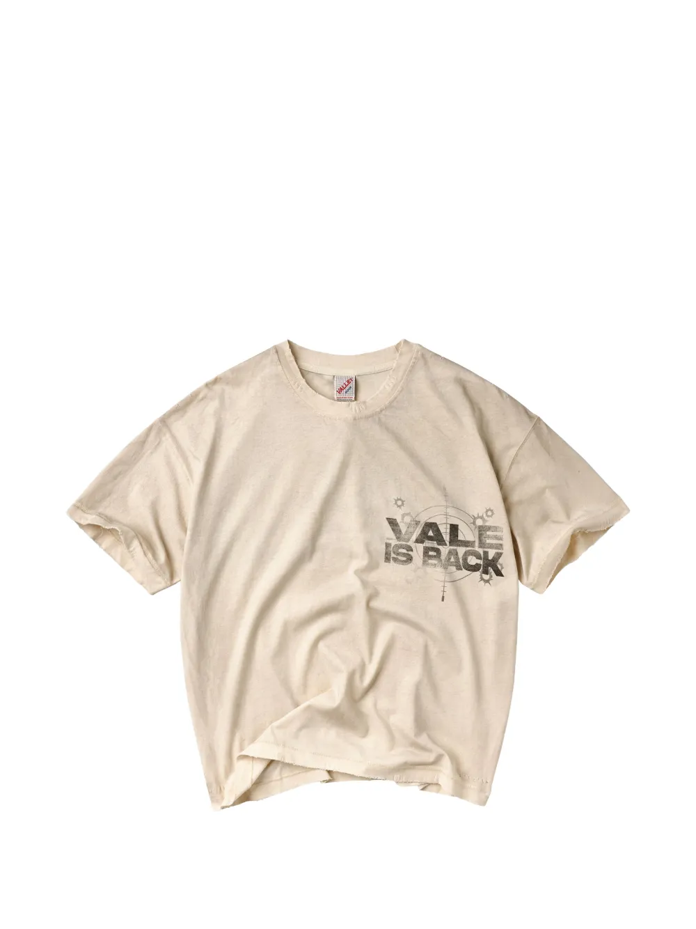 Vale is Back distressed logo-print T-shirt