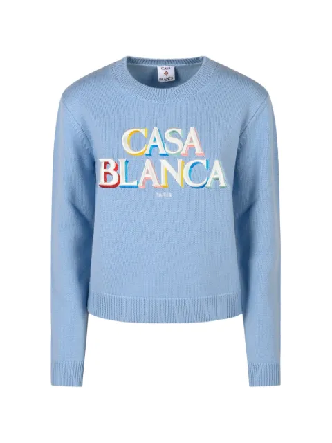 Casablanca pull à logo brodé