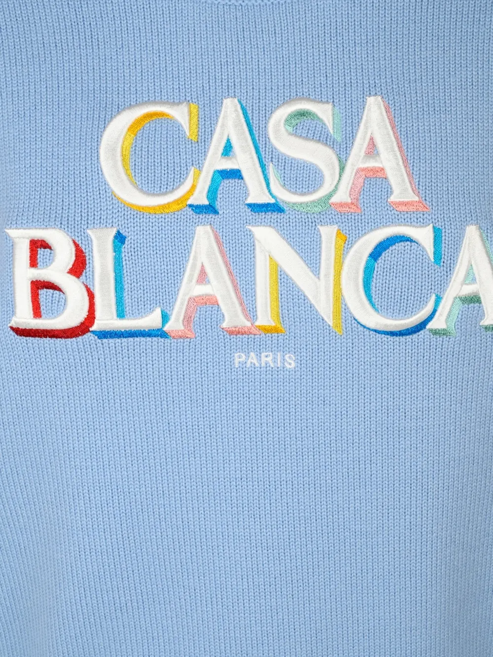 Casablanca logo-embroidered sweater Blauw