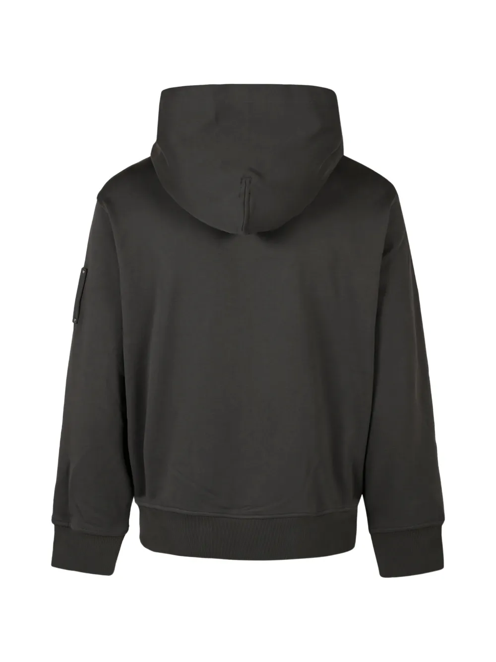 Moose Knuckles logo-patch zip-up hoodie Grijs