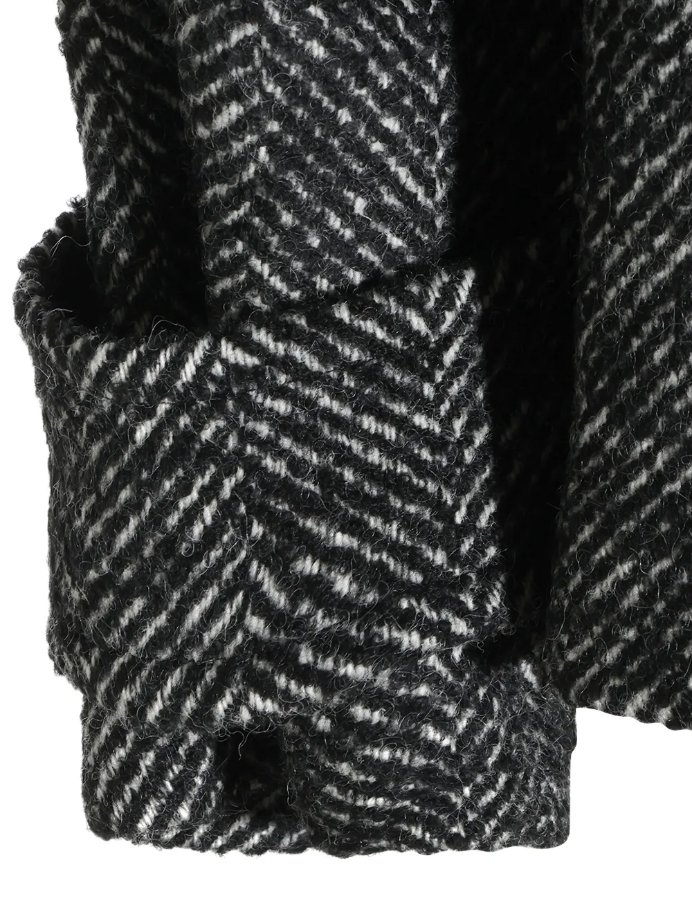 Antonelli herringbone-pattern button-up jacket Zwart