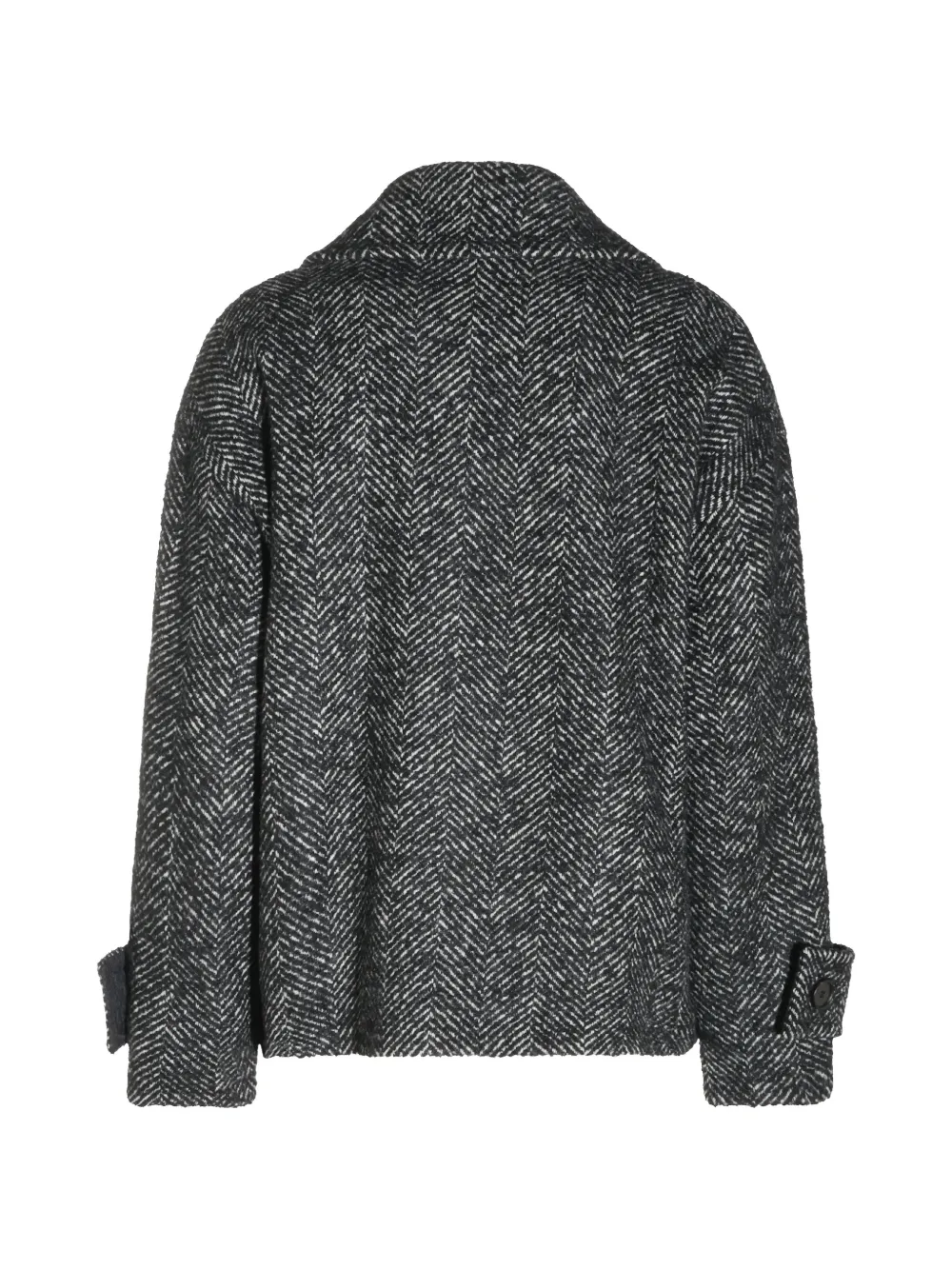 Antonelli herringbone-pattern button-up jacket Zwart