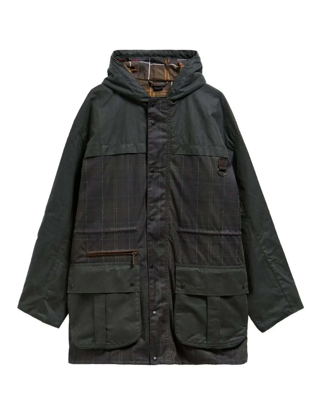 Barbour Icons Tartan Durham jack met capuchon Groen