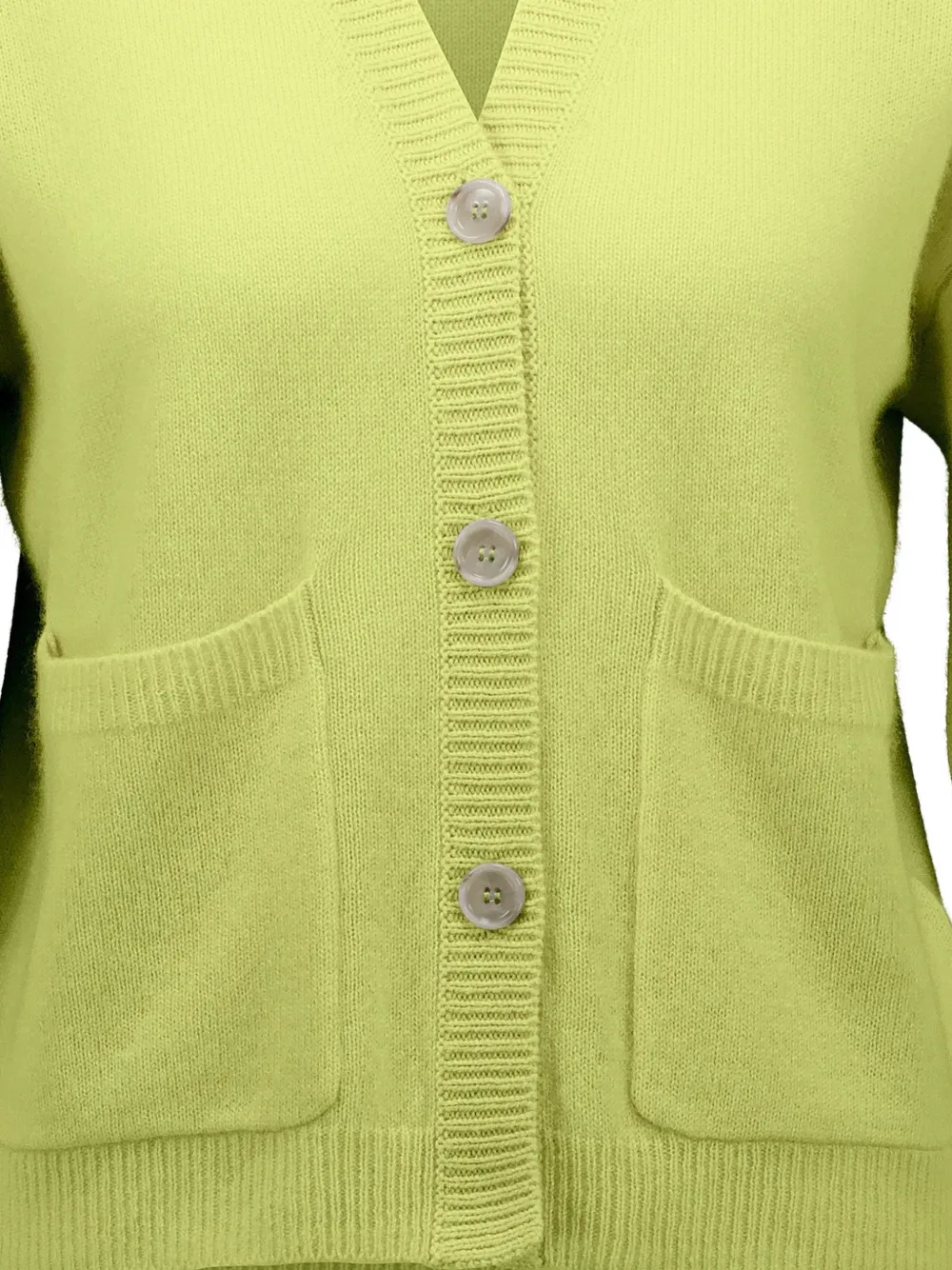 Allude Vest met opgestikte zak en V-hals Groen