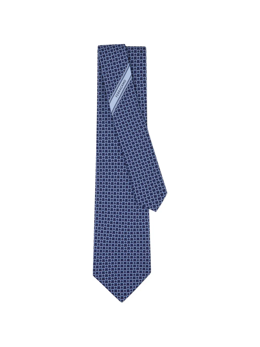 Ferragamo link print silk tie