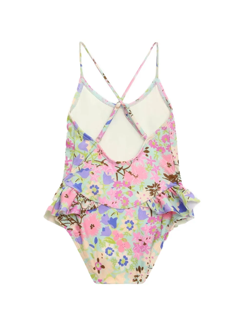 ZIMMERMANN Kids Solstice badpak met bloemenprint en ruches Blauw