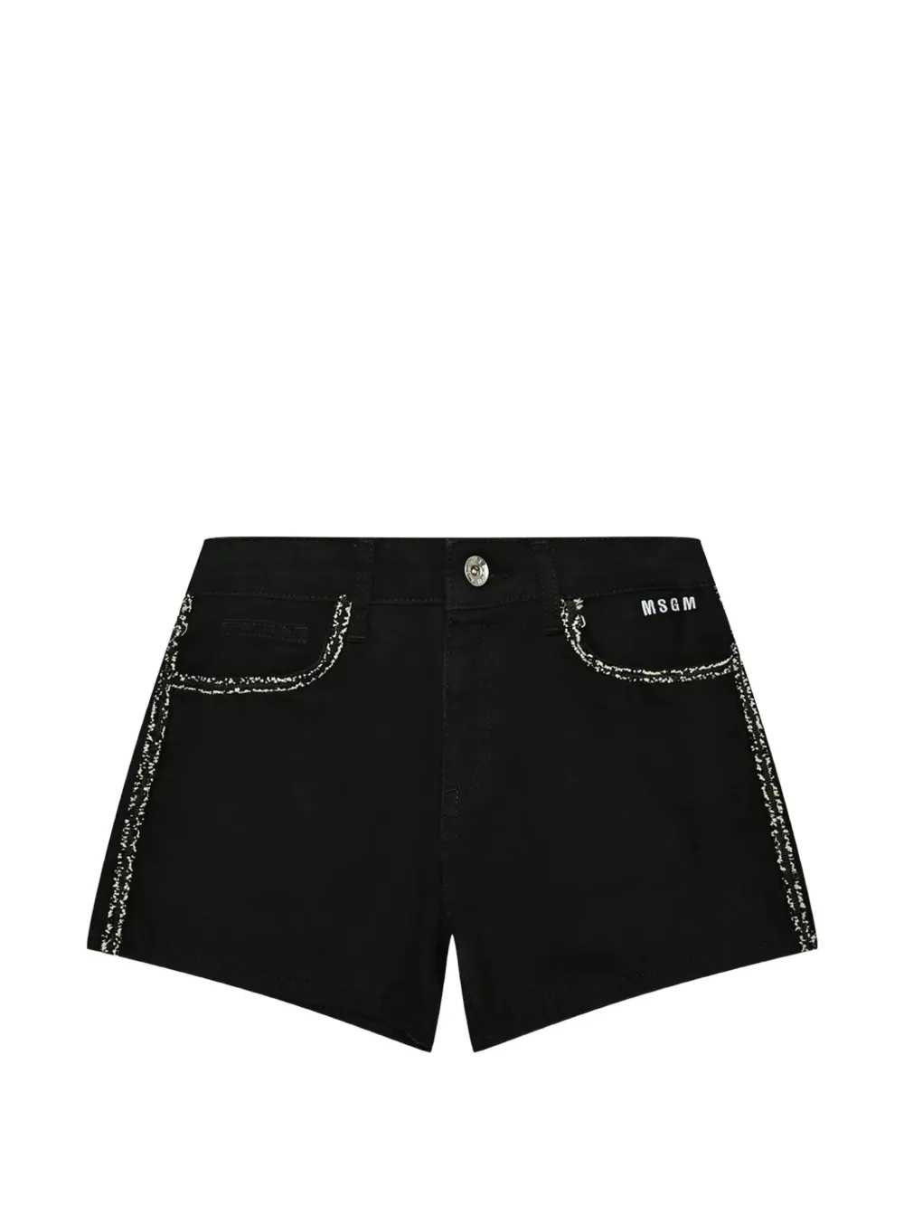 MAX&Co. Kids Shorts mit Bouclé-Besatz - Schwarz