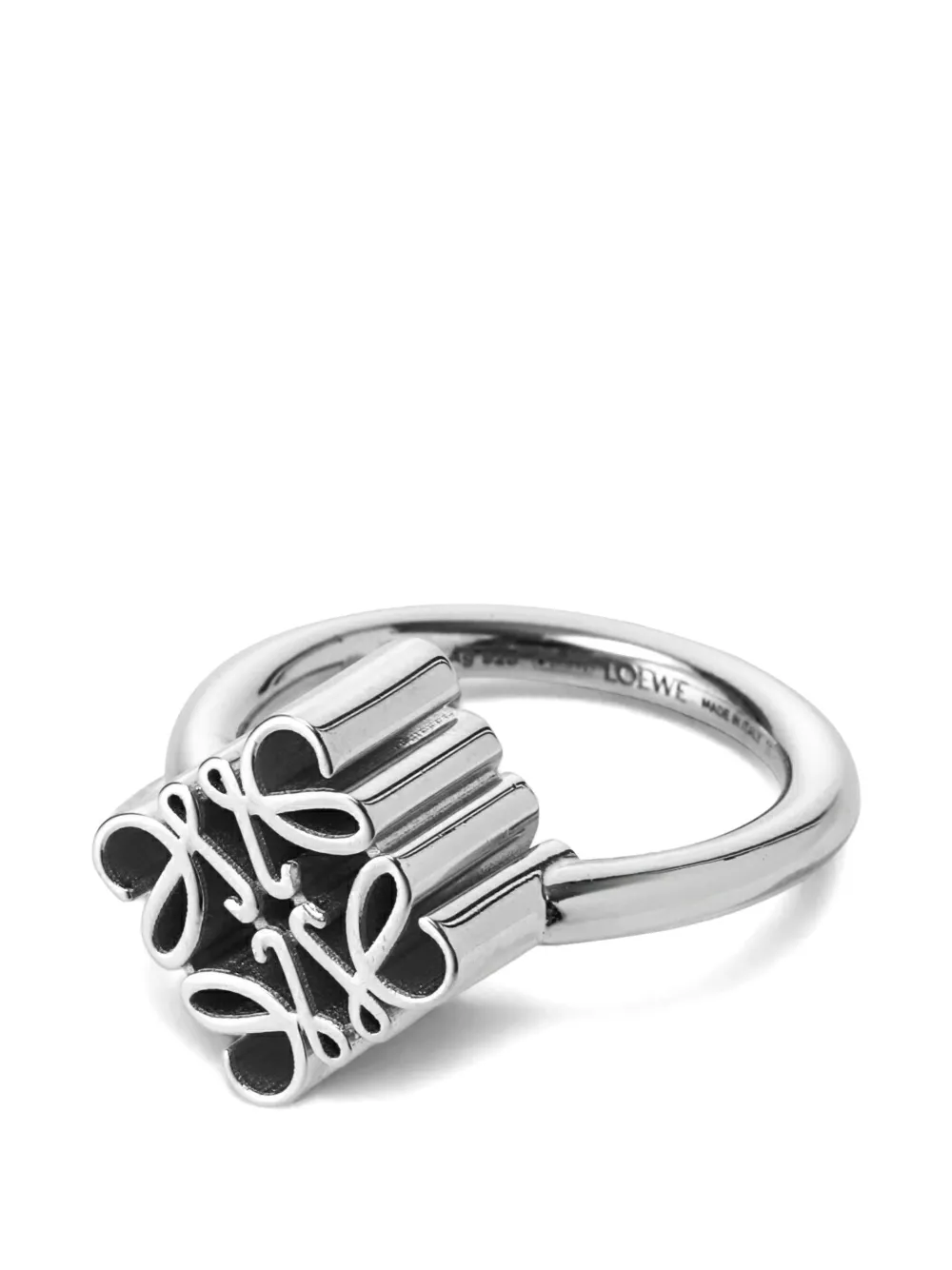 LOEWE Anagram sterling silver ring - Argento