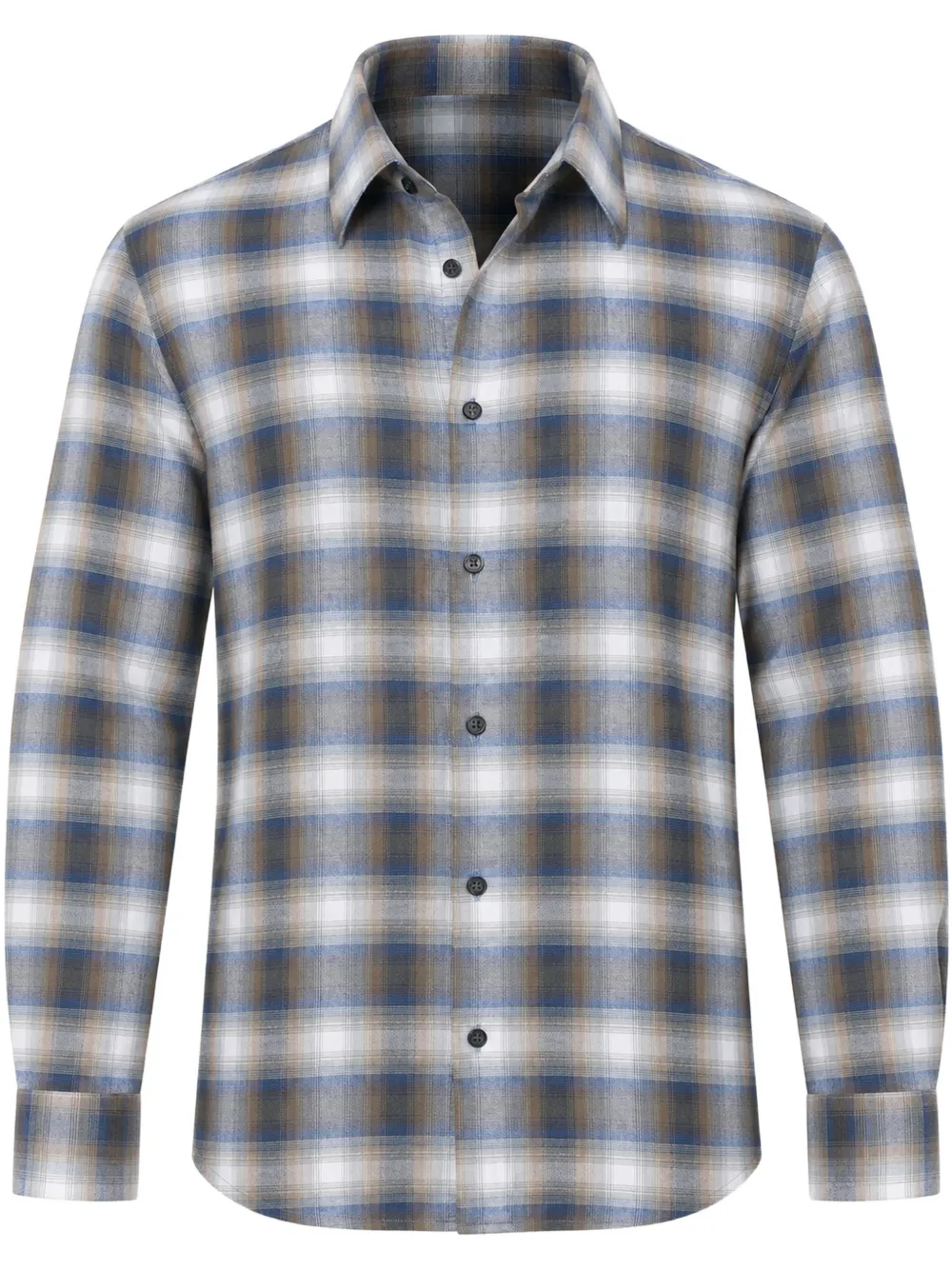 Armani Exchange Geruit overhemd Blauw
