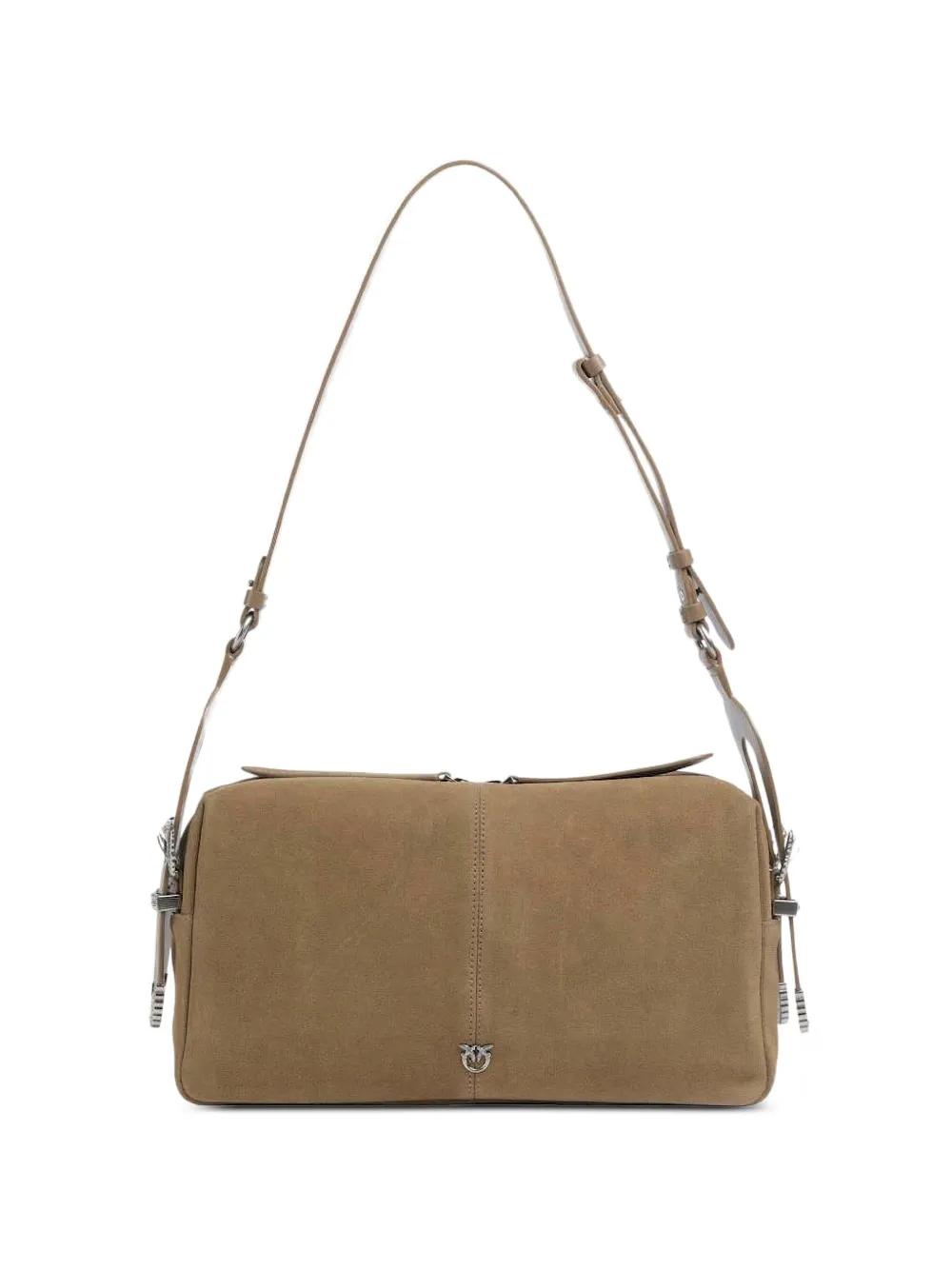 PINKO buckle-detail suede shoulder bag