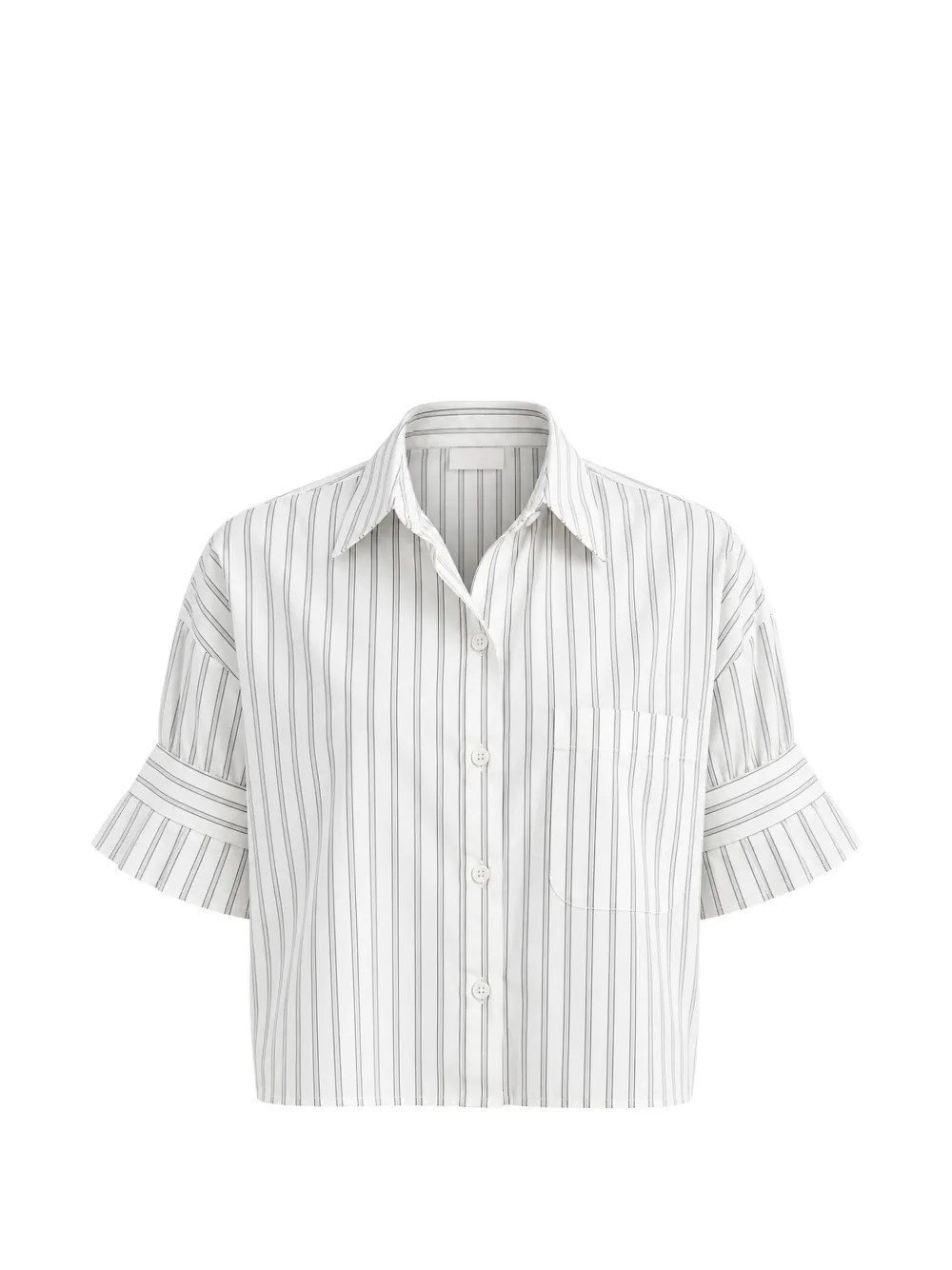 Twp Striped Short-sleeve Shirt In White
