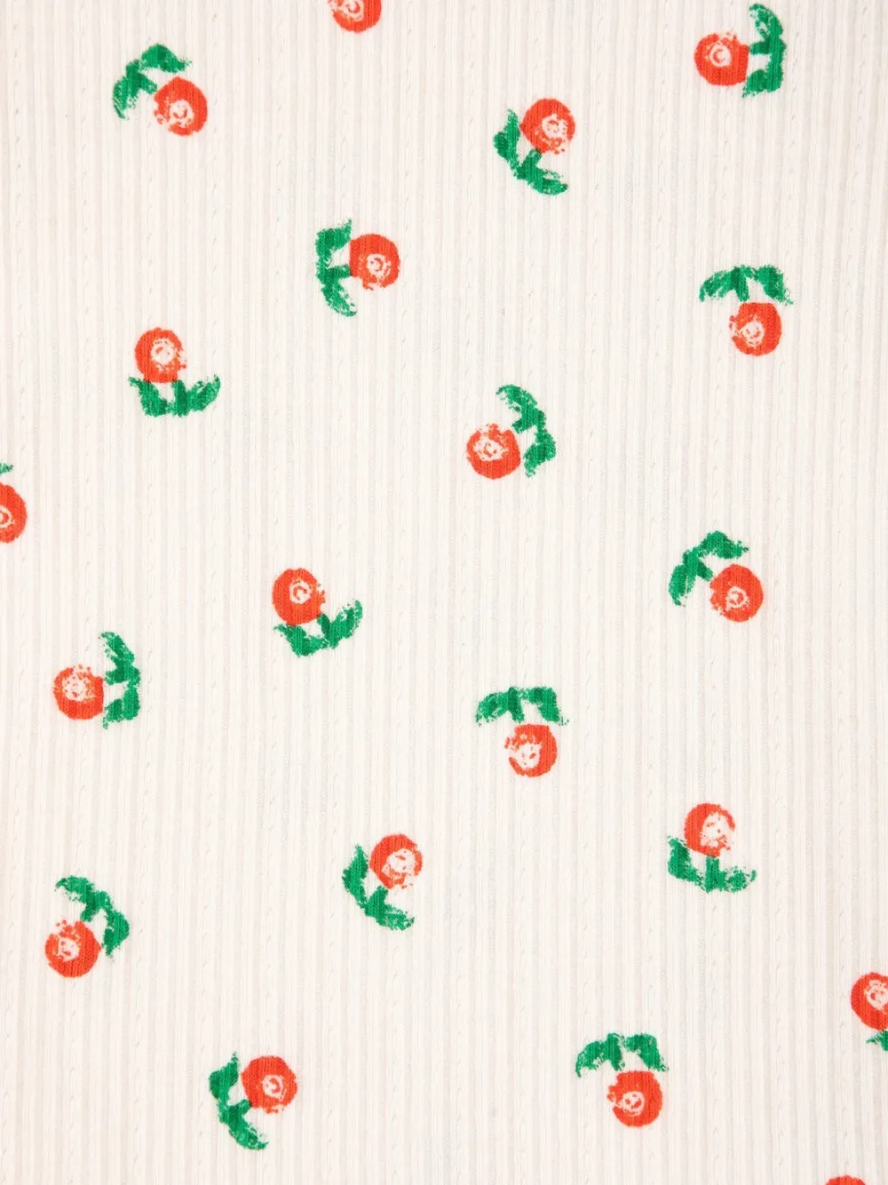 Bobo Choses Geribbeld T-shirt met bloemenprint Wit