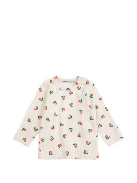 Bobo Choses floral-print ribbed T-shirt