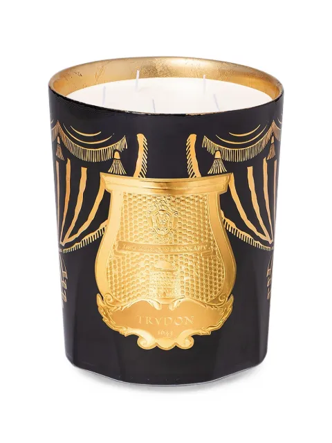 TRUDON Gabriel logo-plaque curtain-print candle