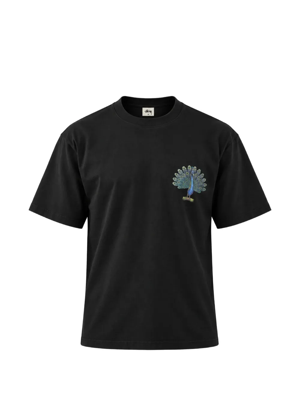 A Paper Kid peacock-print logo-print T-shirt