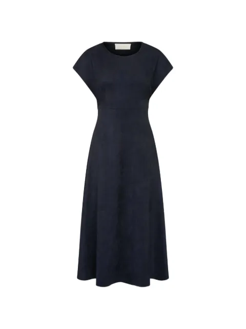 Juvia velour flared midi dress