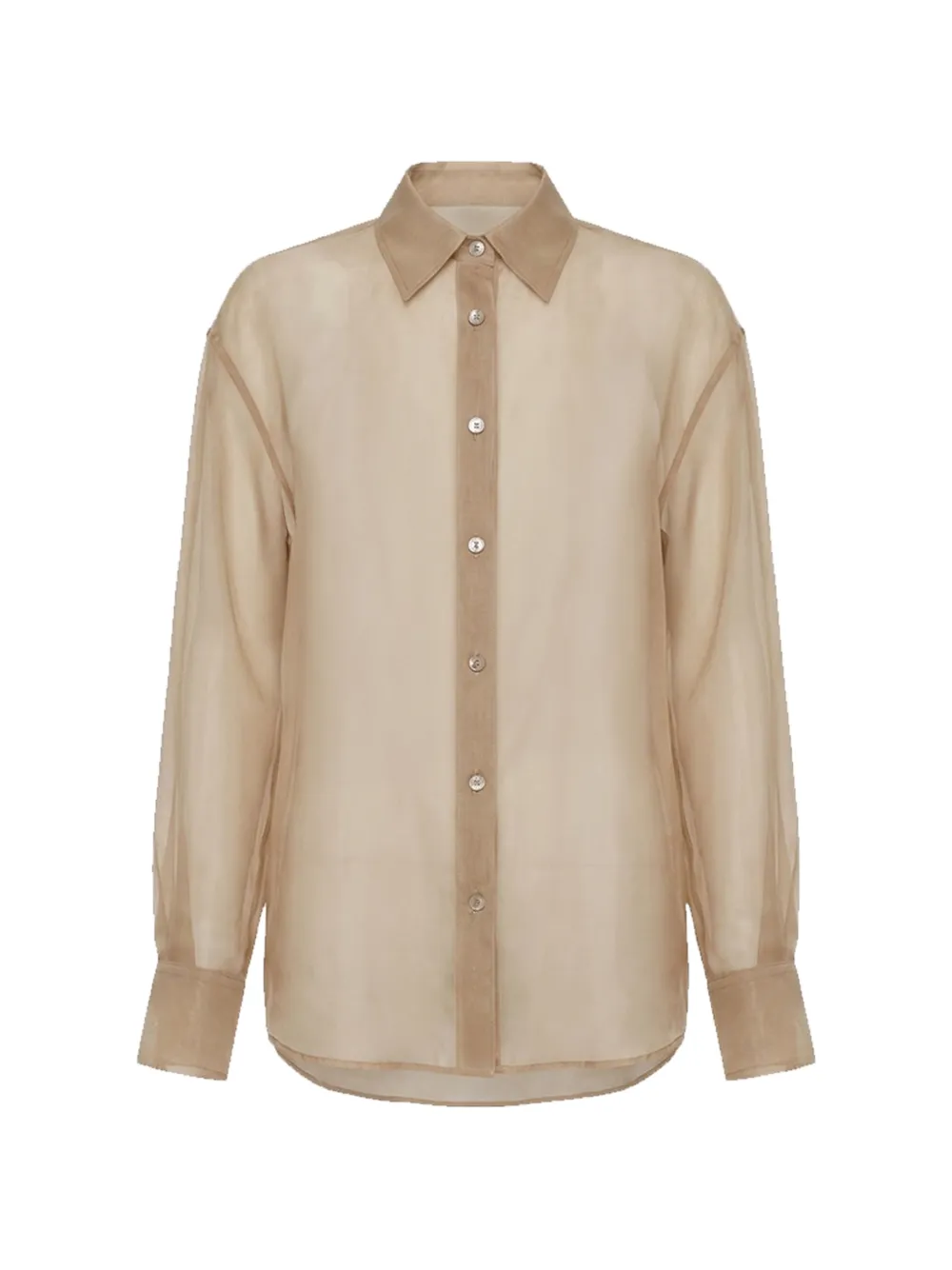 The Frankie Shop Peri sheer button-up shirt
