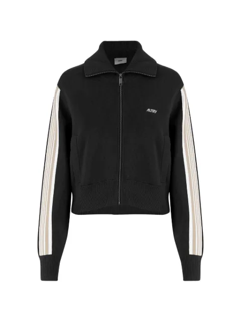 Autry sudadera con logo bordado y mangas a rayas