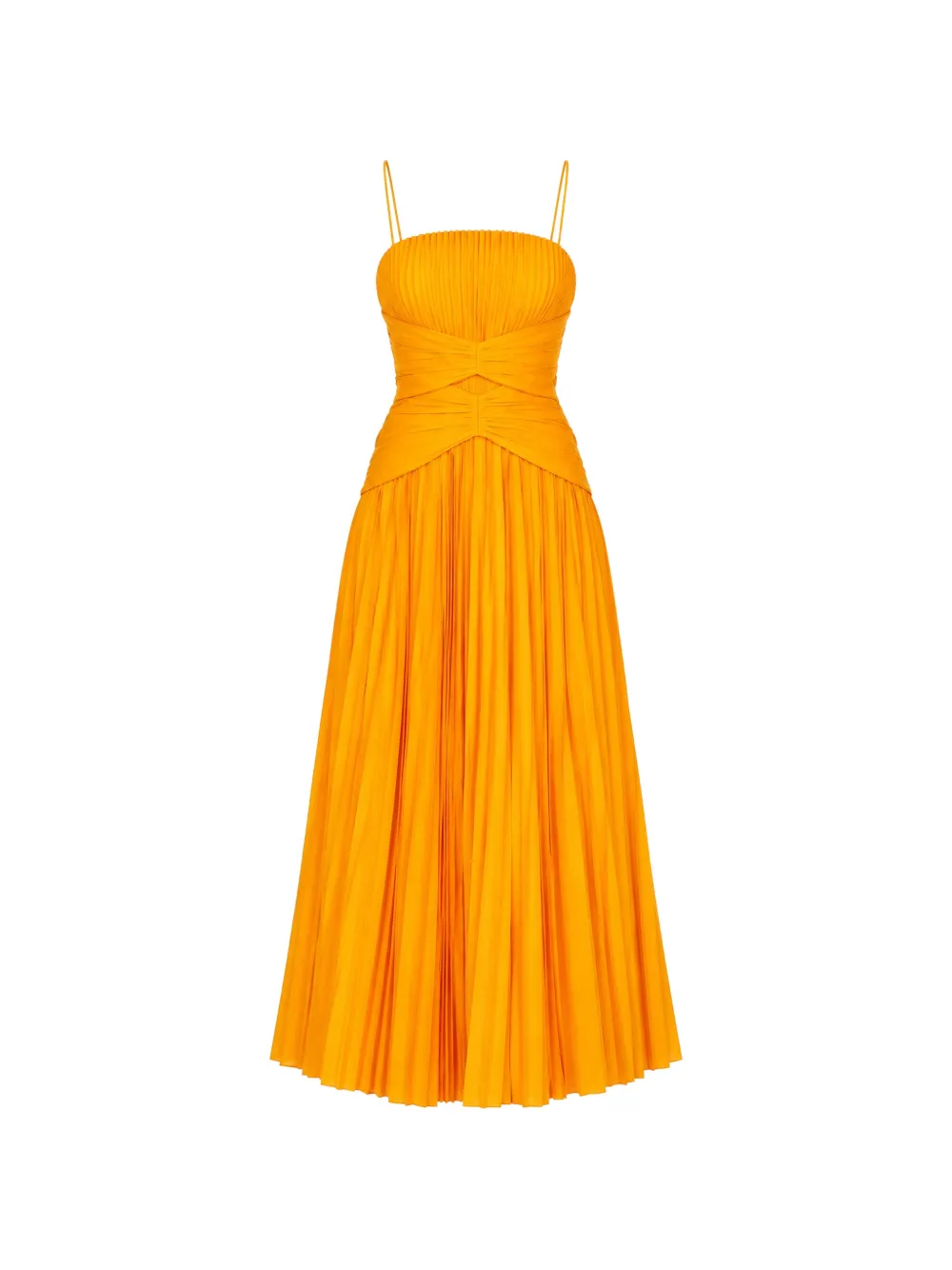 Acler pleated crossover-waist midi dress