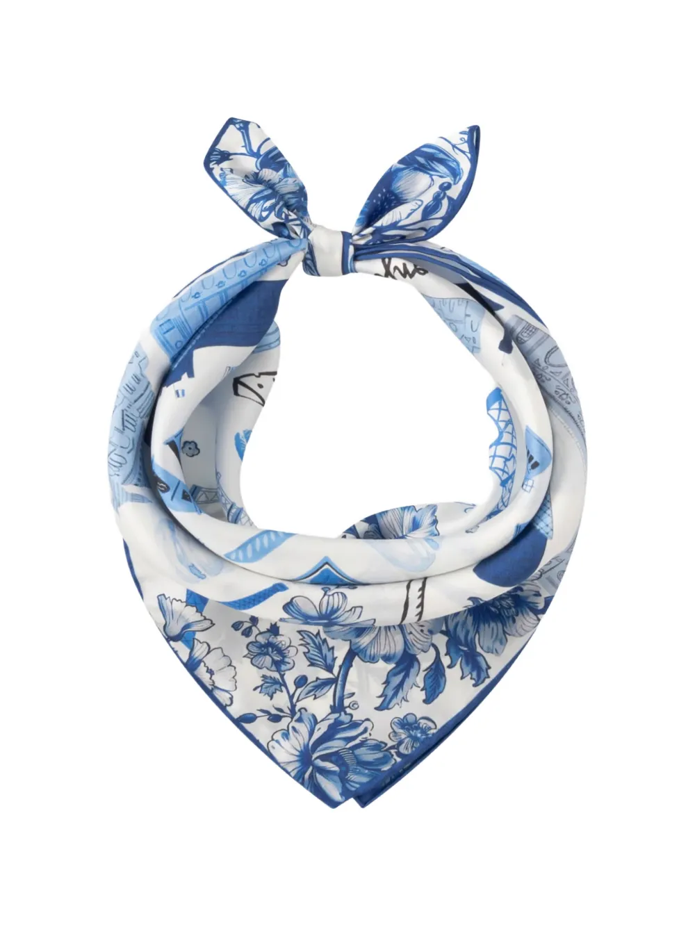 Codello Paris-print silk scarf