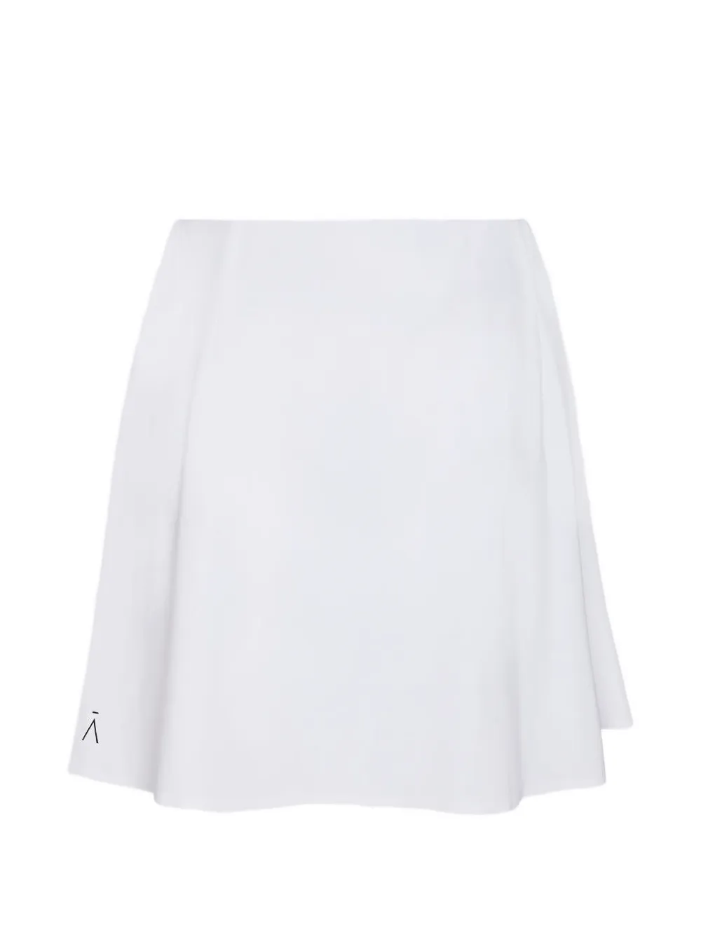 AMAN logo-print A-line skirt