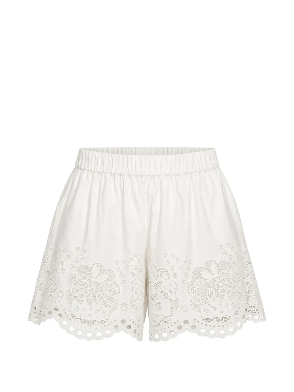 Sea lace-detail mini shorts