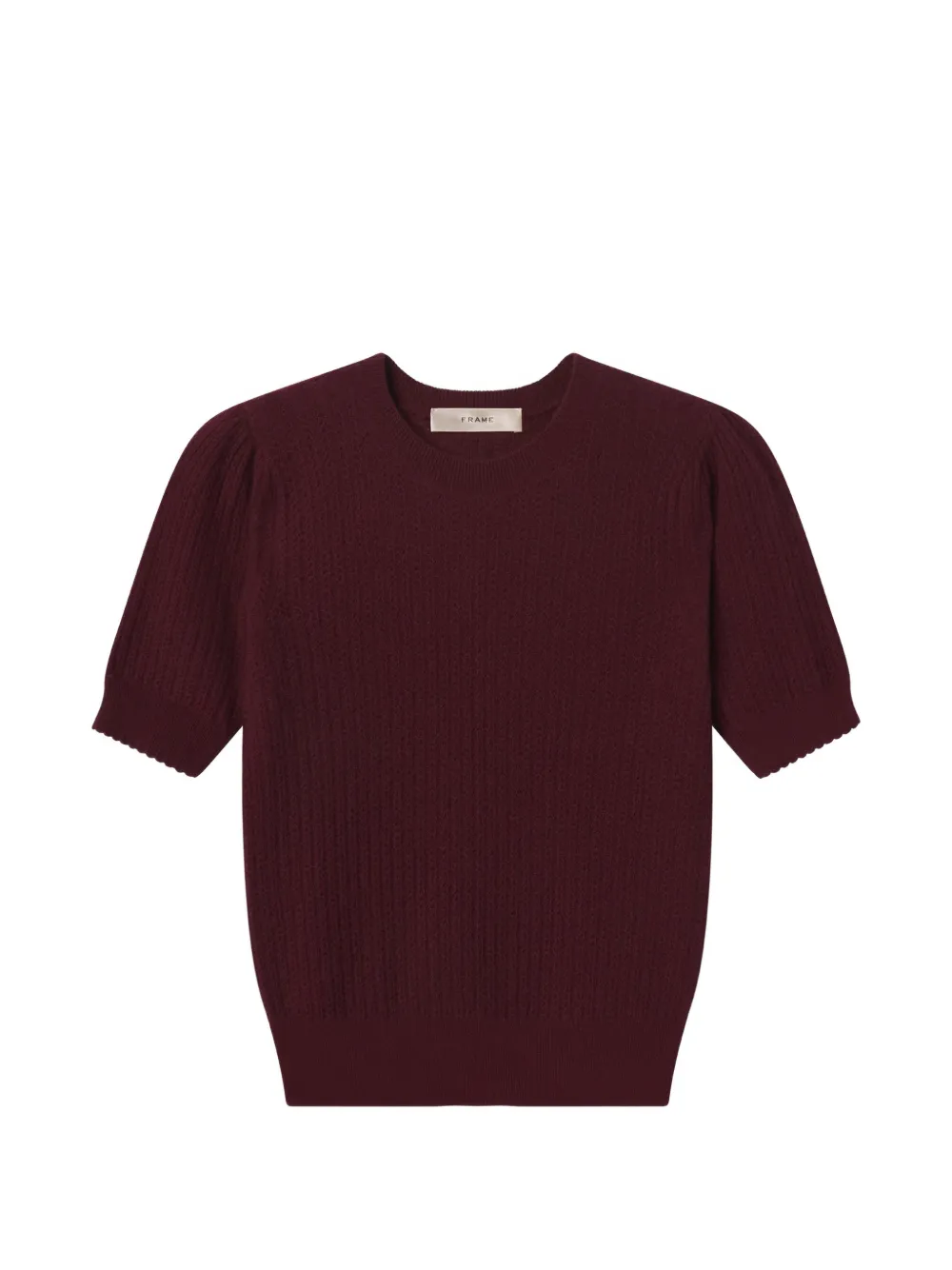 FRAME The Gathered Honeycomb cashmere waffle-knit sweater