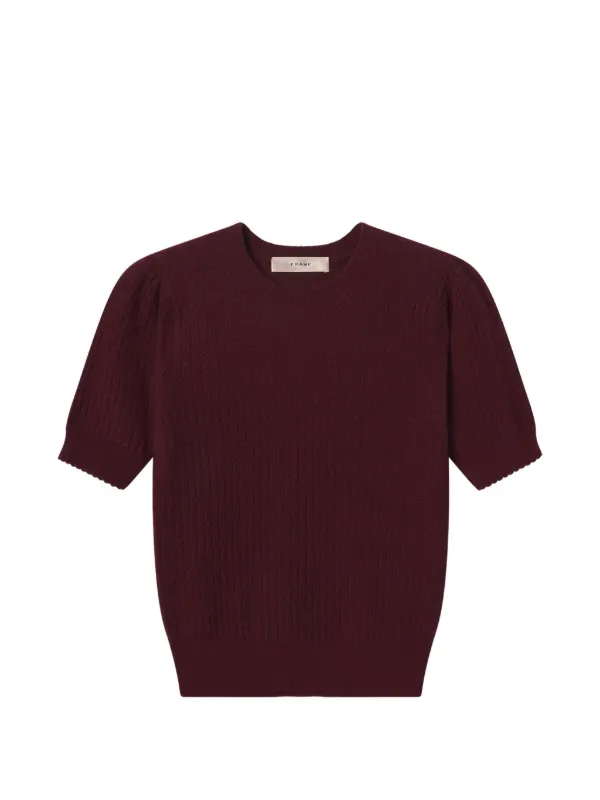 Frame The Gathered Honeycomb Cashmere Waffle-knit Sweater