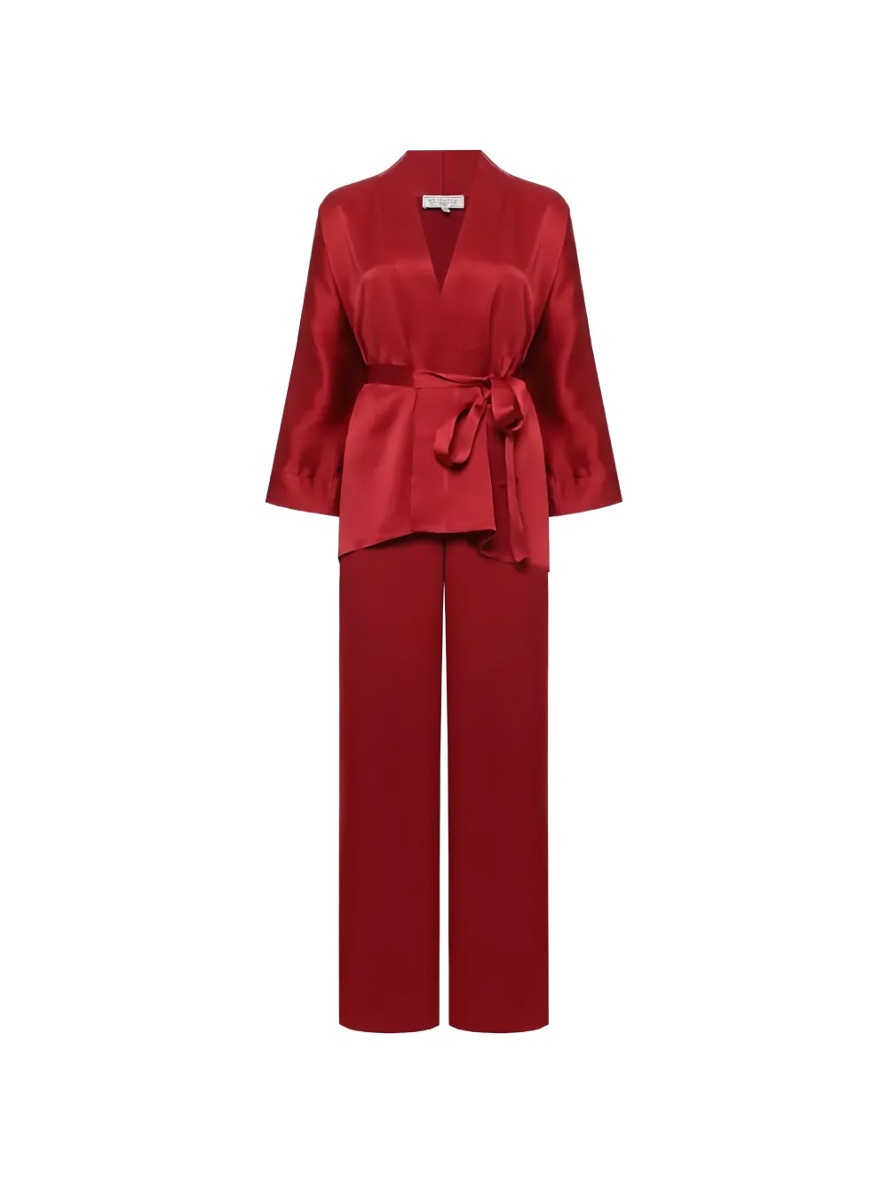Antonelli Belted Wrap Jacket In Red